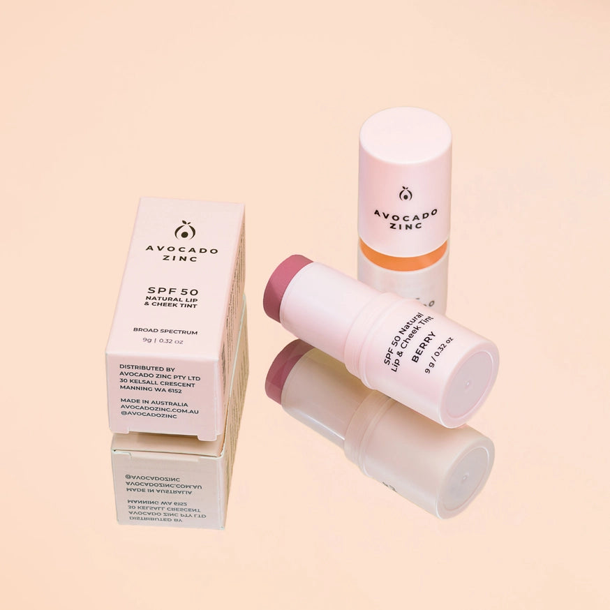 SPF 50 Natural Lip & Cheek Tint - Berry